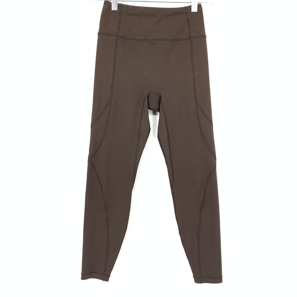 Le Ore Lucca Legging Womens Size XS High Rise Chocolate Brown LOK00158
